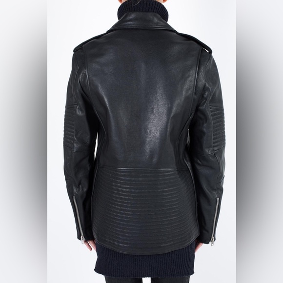 Leather Moto Biker Jacket - Picture 4 of 14
